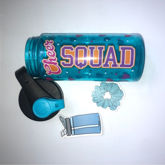 Cheer Squad Water Bottle & Stickers - Picture 1 of 2